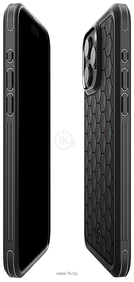 Фотографии Spigen Cryo Armor для iPhone 15 Pro Max ACS06604 (черный/красный)