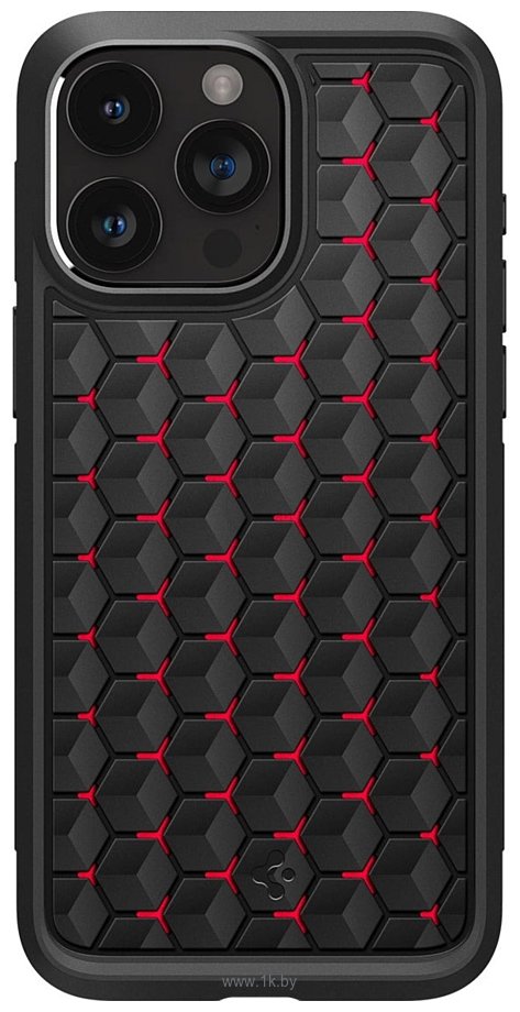 Фотографии Spigen Cryo Armor для iPhone 15 Pro Max ACS06604 (черный/красный)