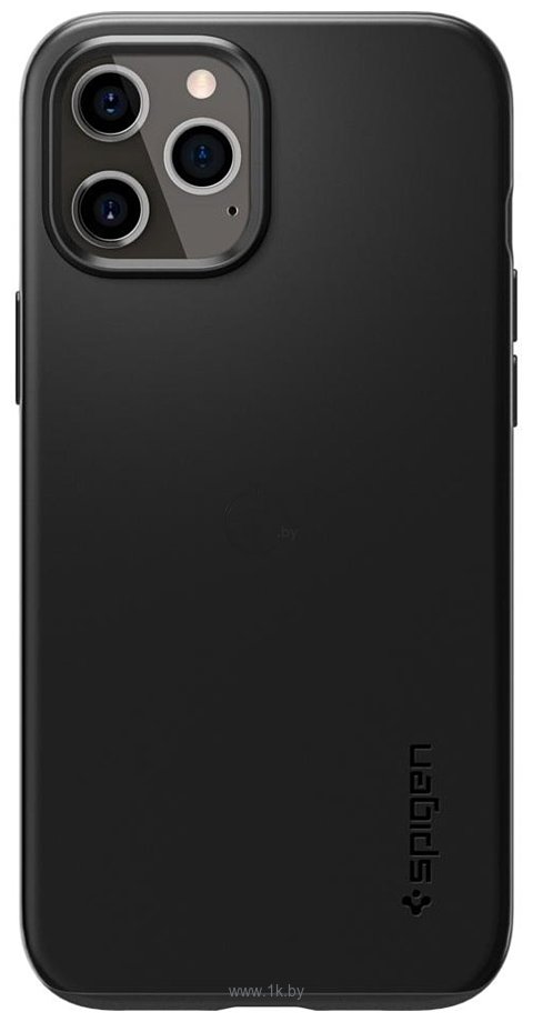 Фотографии Spigen Thin Fit для iPhone 12/iPhone 12 Pro ACS01696 (черный)