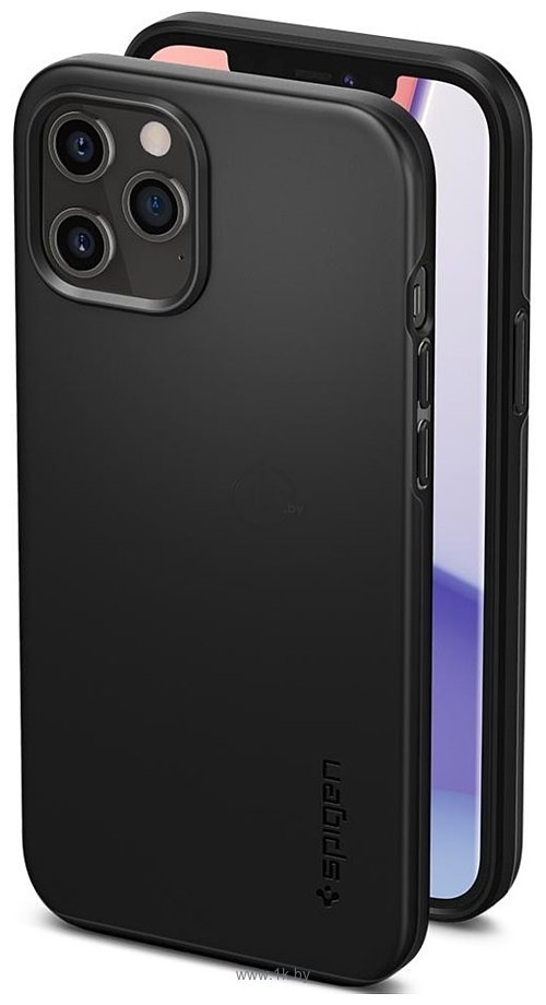 Фотографии Spigen Thin Fit для iPhone 12/iPhone 12 Pro ACS01696 (черный)