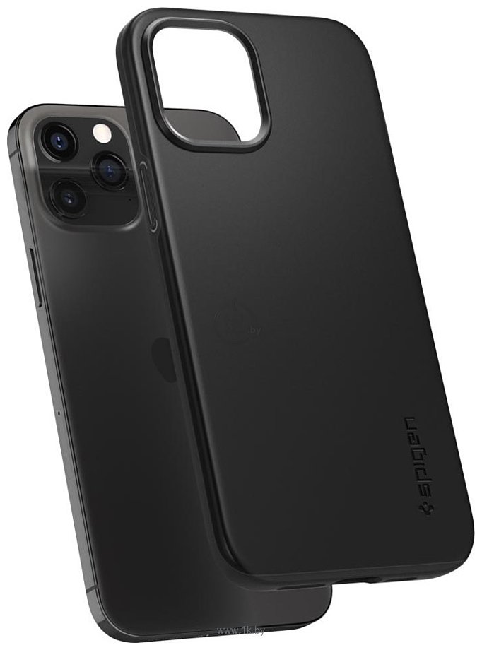 Фотографии Spigen Thin Fit для iPhone 12/iPhone 12 Pro ACS01696 (черный)