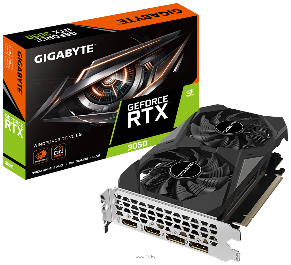 Фотографии Gigabyte GeForce RTX 3050 Windforce 6G OC (GV-N3050WF2OCV2-6GD)