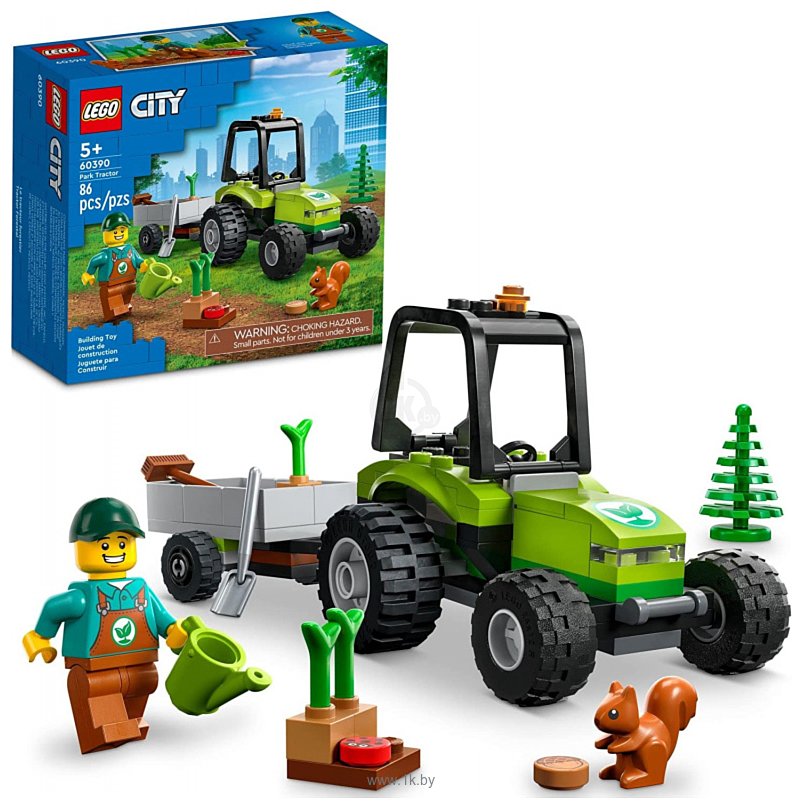 Фотографии LEGO City 60390 Трактор в парке