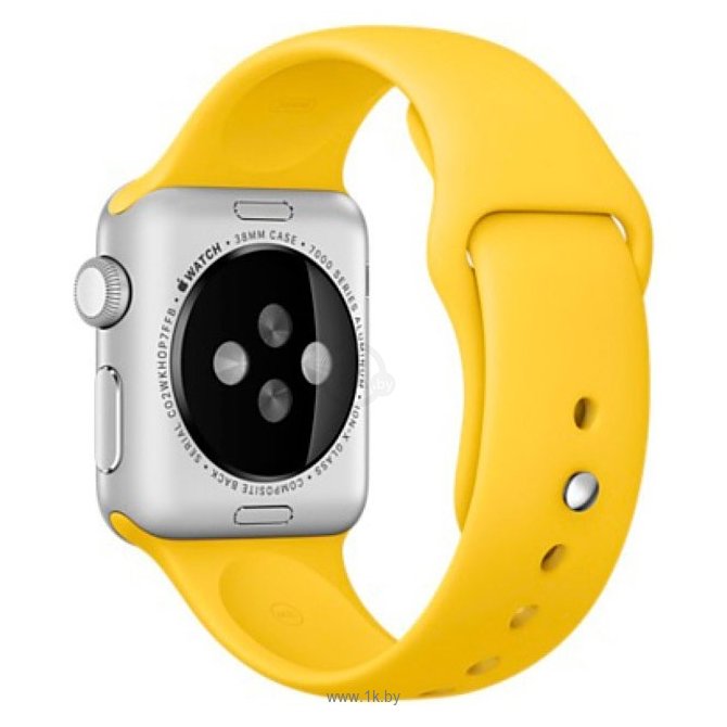 Фотографии Apple Watch Sport 38mm Silver with Yellow Sport Band (MMF02)