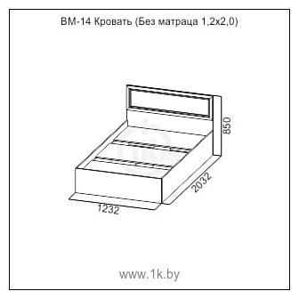 Фотографии SV-Мебель ВМ-14 МС Вега 120х200 2612 (сосна карелия)