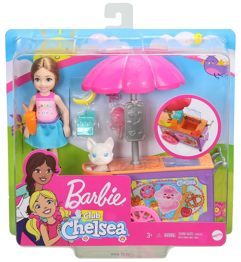 Фотографии Barbie Челси Магазин Кафе с тележкой и аксессуарами GHV76