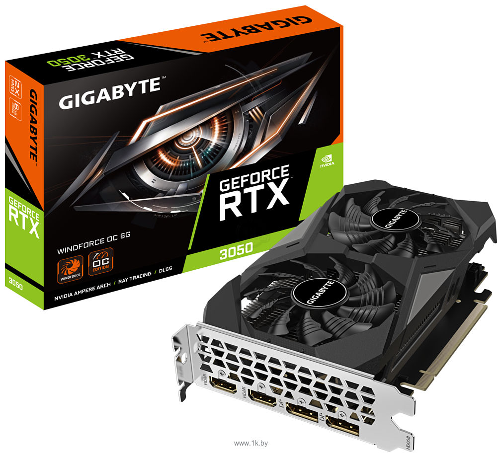 Фотографии Gigabyte GeForce RTX 3050 Windforce OC 6G (GV-N3050WF2OC-6GD)