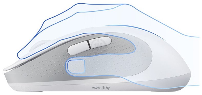 Фотографии Baseus F02 Ergonomic Wireless Mouse white, без батарейки в комплекте