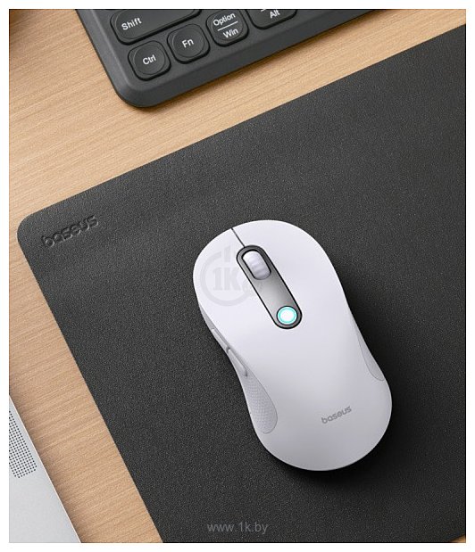 Фотографии Baseus F02 Ergonomic Wireless Mouse white, без батарейки в комплекте