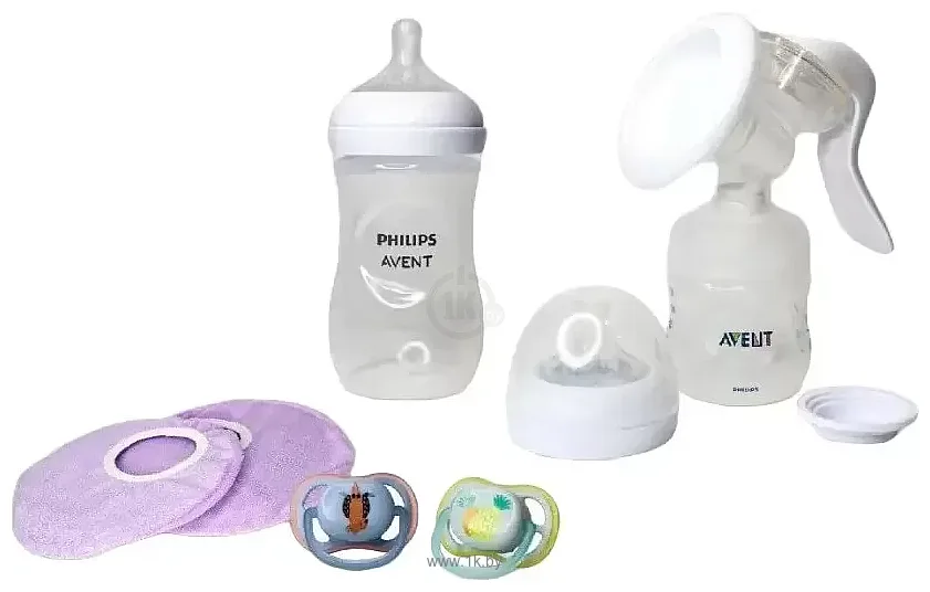 Фотографии Philips Avent Natural Comfort с бутылочкой для кормления SCD255/05