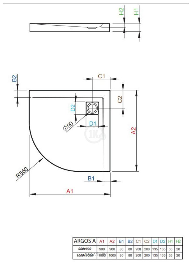 Фотографии Radaway Argos A 100x100