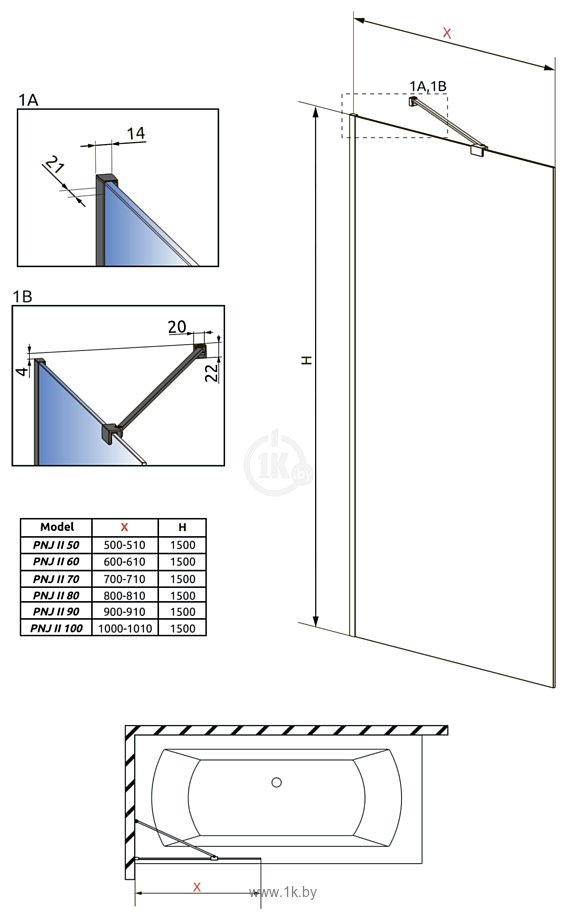 Фотографии Radaway Modo New Black PNJ Frame 80