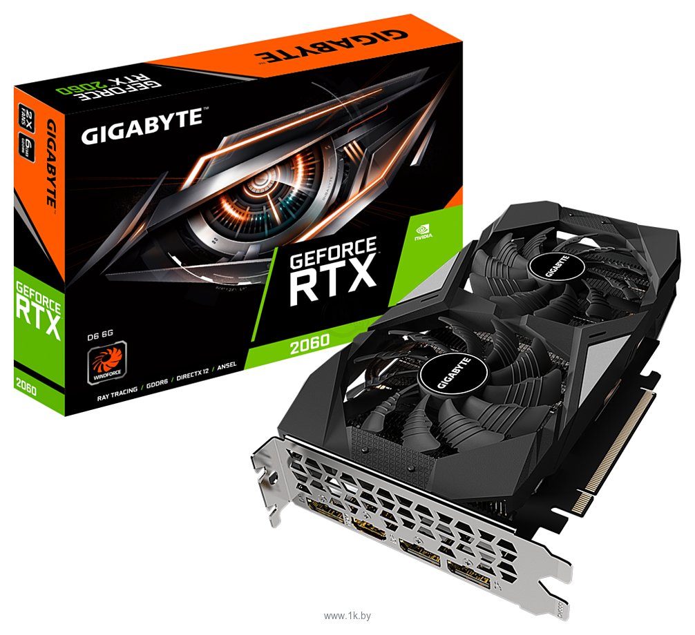 Фотографии GIGABYTE GeForce RTX 2060 D6 rev. 2.0 6G (GV-N2060D6-6GD rev. 2.0)