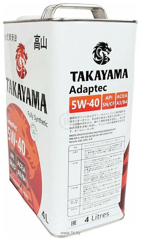 Фотографии Takayama Adaptec 5W-40 A3/B4 SN/CF 4л