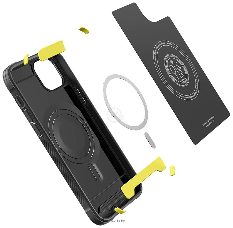 Фотографии Spigen Rugged Armor (MagFit) для iPhone 14 Plus ACS04890 (черный)