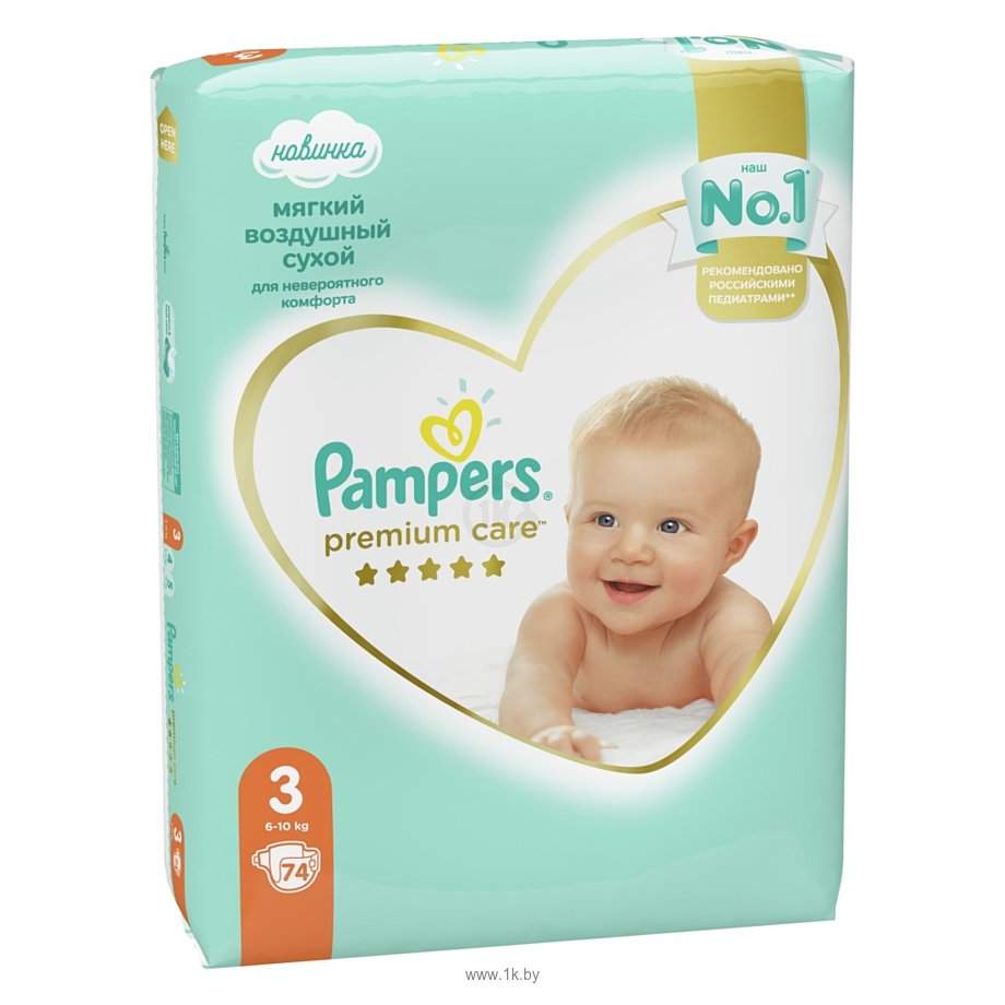 Фотографии Pampers Premium Care Midi 3 (6-10 кг), 74 шт