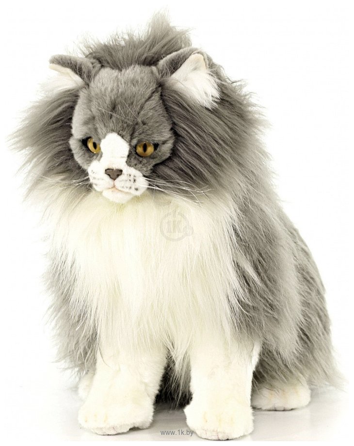Фотографии Hansa Сreation Персидский кот Табби серый с белым 5012 (38 см)