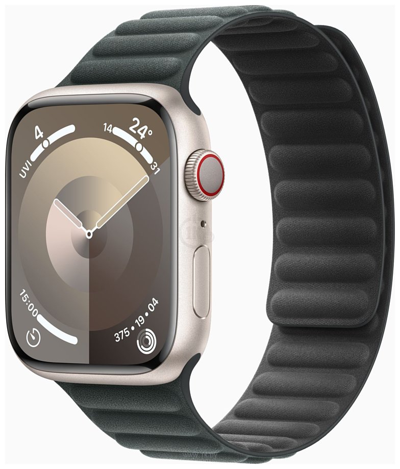 Фотографии Apple Watch Series 9 LTE 45 мм (алюминиевый корпус, замшевый ремешок S/M)