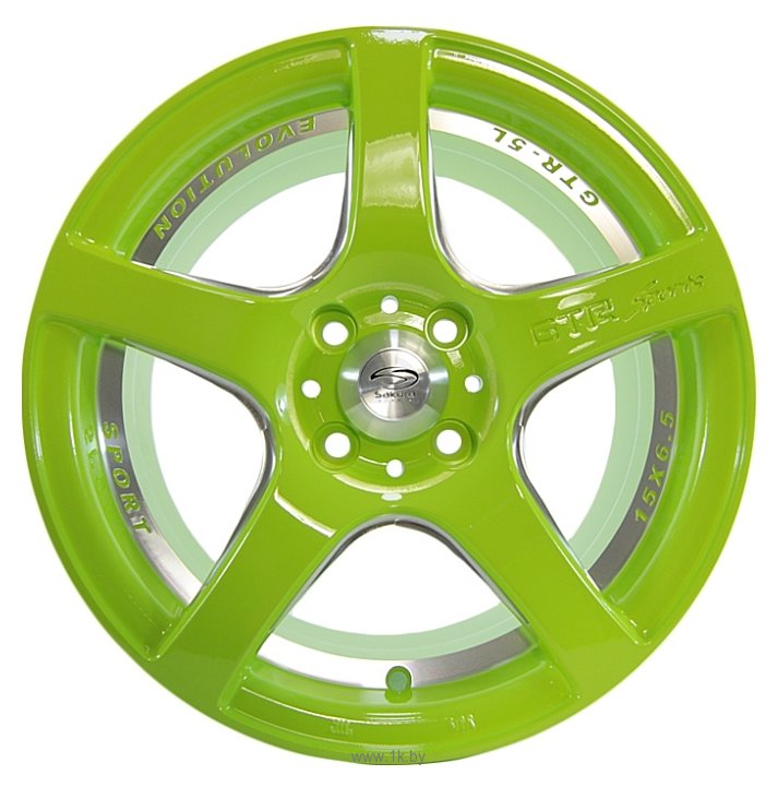 Фотографии Sakura Wheels 3718Z 6.5x15/4x100 D73.1 ET35 Зеленый
