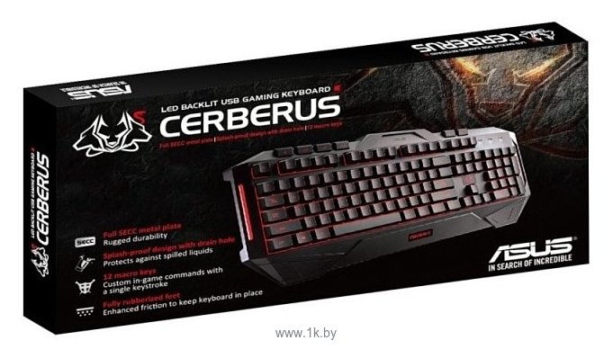 Фотографии ASUS Cerberus MKII Keyboard black USB