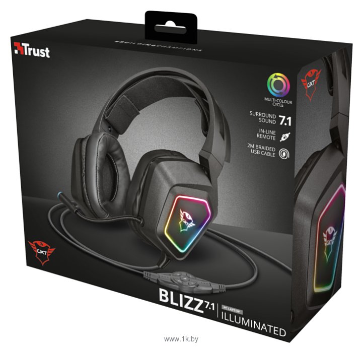 Фотографии Trust GXT 450 Blizz RGB 7.1 Surround Gaming Headset