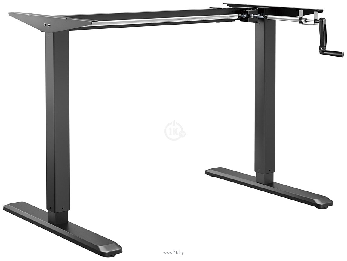 Фотографии ErgoSmart Manual Desk Spec. 1360x800x36 мм (бетон чикаго светло-серый/чер)