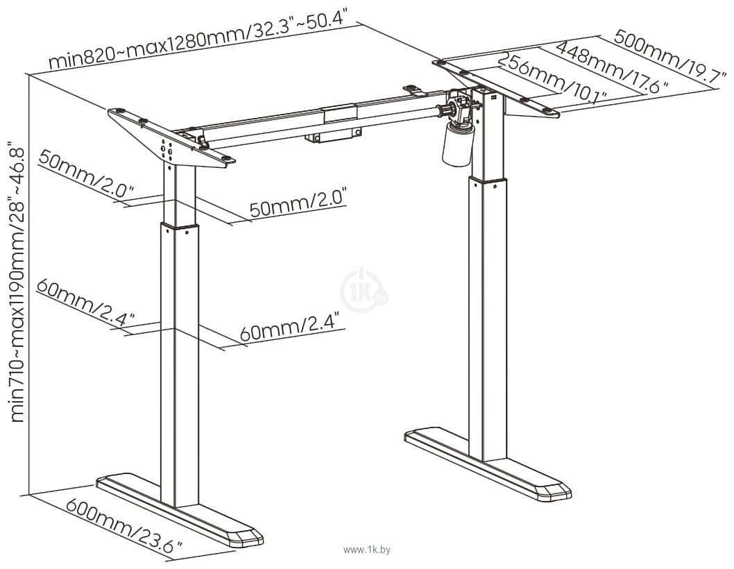 Фотографии ErgoSmart Ergo Desk Prime (черный)