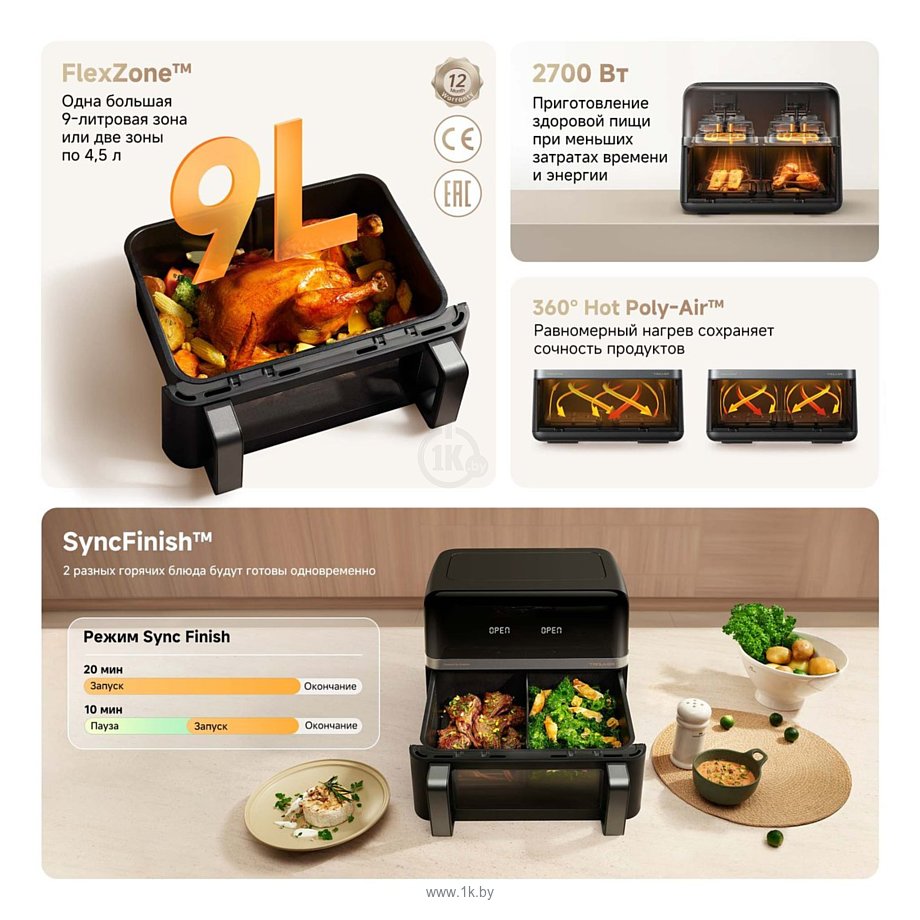 Фотографии Trouver Air Fryer FD20 Pro AF-5518ATB (черный)
