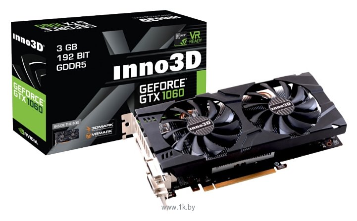 Фотографии Inno3D GeForce GTX 1060 3072Mb Twin X2 (N106F-2SDN-L5GS)