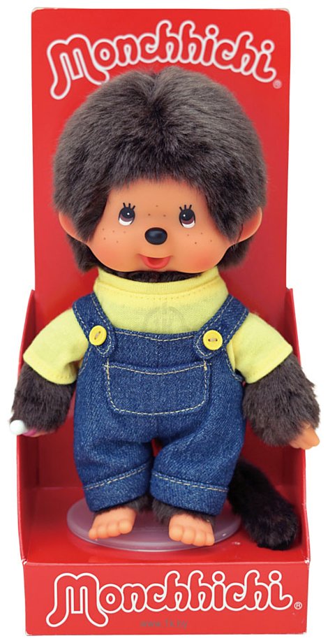 Фотографии Monchhichi Мальчик в комбинезоне и желтой футболке 243563