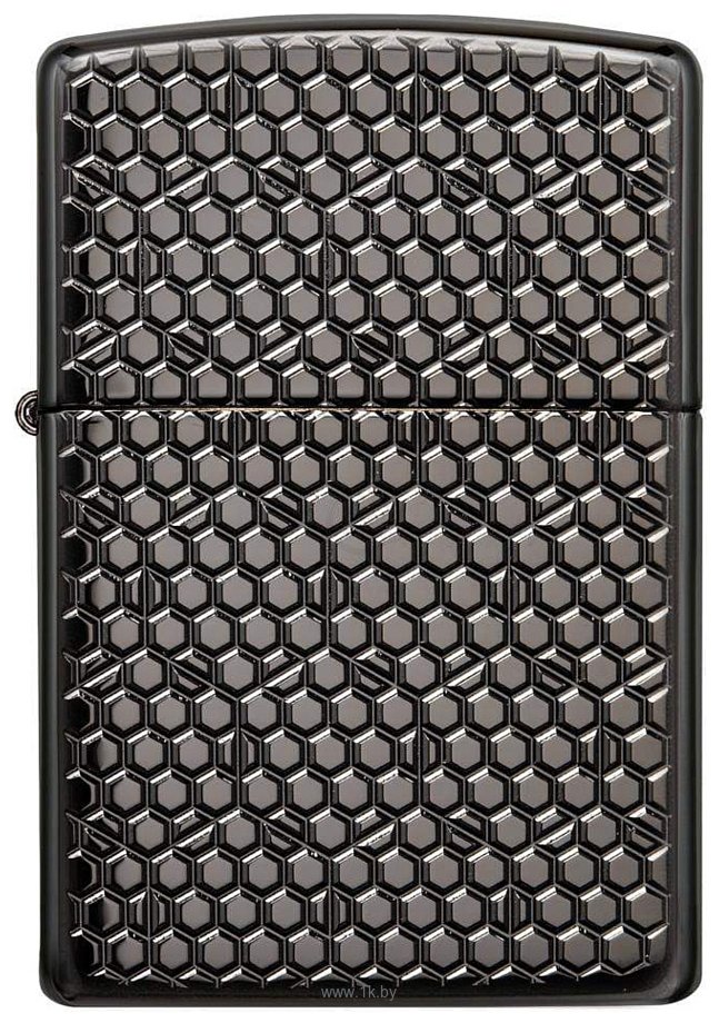 Фотографии Zippo 49021 Armor Black Ice Hexagon Design