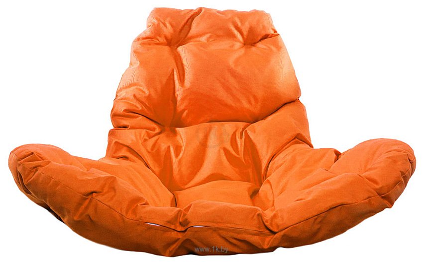 Фотографии M-Group Капля Люкс 11030207 (коричневый ротанг/оранжевая подушка)