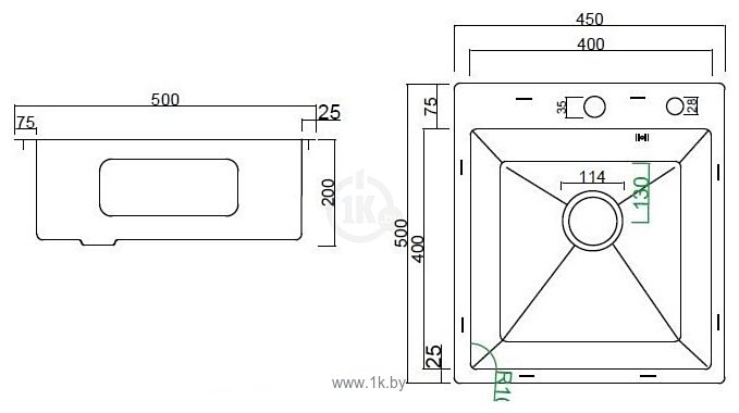 Фотографии ARFEKA ECO AR 450x500 (коландер, дозатор)