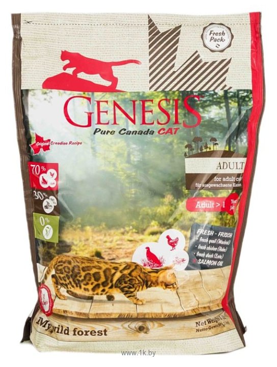 Фотографии Genesis (0.34 кг) My Wild Forest Adult с уткой, перепелкой и курицей