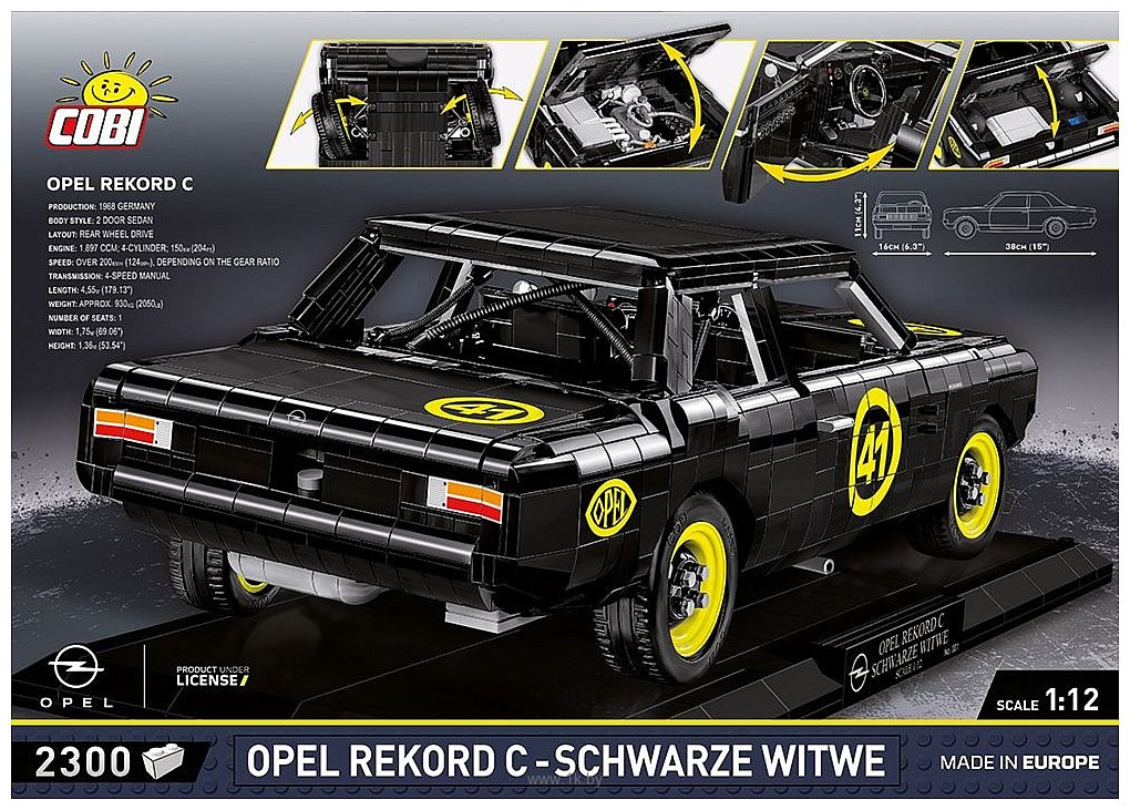 Фотографии Cobi Opel Rekord C Schwarze Witwe limitierten Ausgabe (24332)