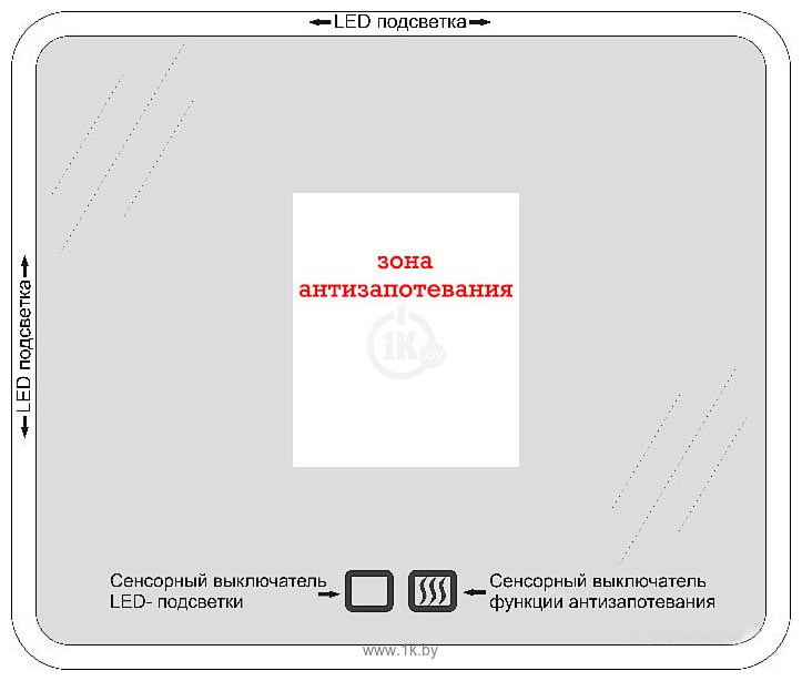 Фотографии Пекам  Marta2-80х120scl (сенсор на прикосновение/часы)