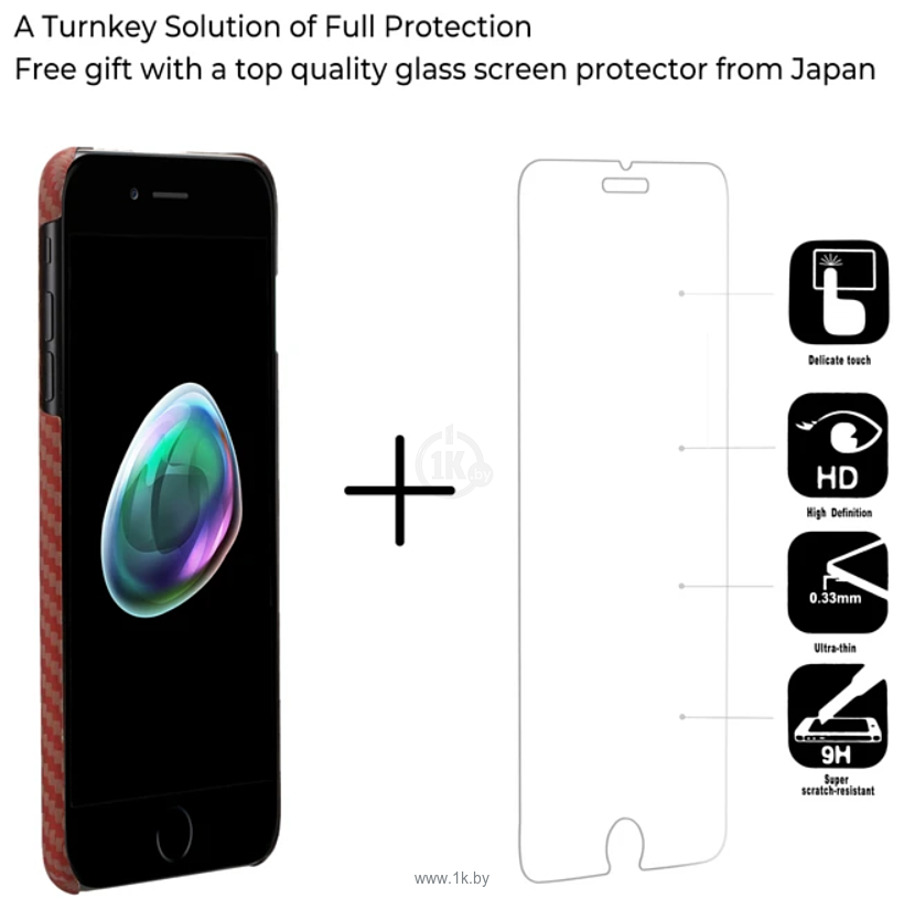 Фотографии Pitaka MagEZ Case Pro для iPhone 7 Plus (красный/оранжевый)