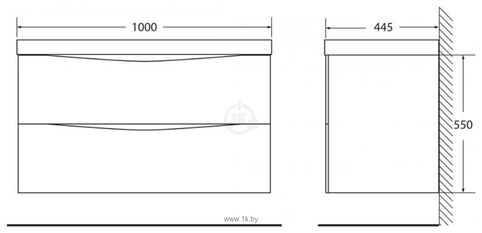 Фотографии BelBagno Marino-1000-2C-SO-RG-P (rovere grigio)