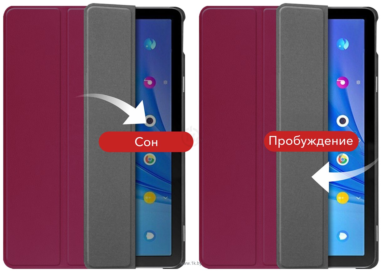 Фотографии JFK Smart Case для TCL Tab 10s (бордовый)