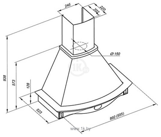 Фотографии Elikor Федерика 90П-650-П3Д 952176 (белый муар/дуб неокрашенный)