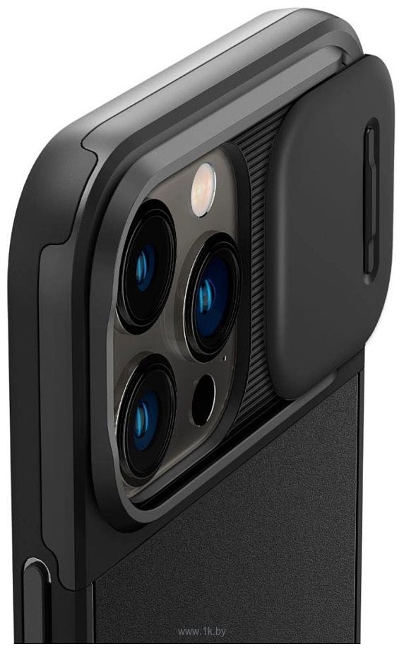 Фотографии Spigen Optik Armor (MagFit) для iPhone 14 Pro ACS04993 (черный)