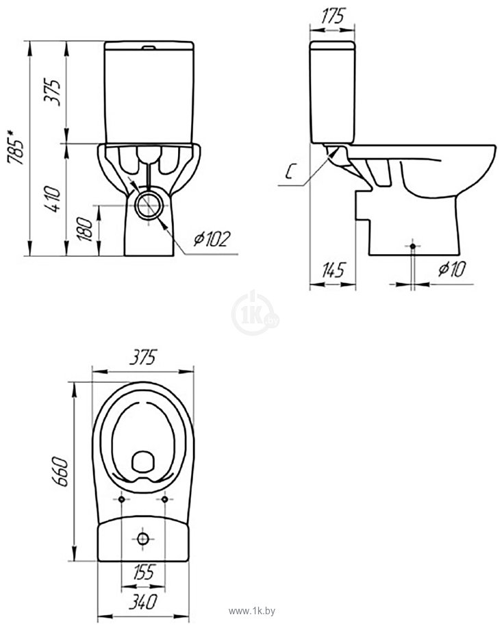 Фотографии Cersanit Nature Clean On 011 3/5 DPL EO slim 65410