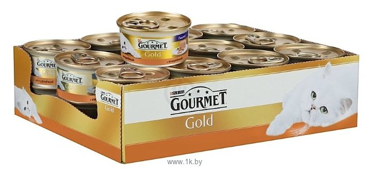 Фотографии Gourmet (0.085 кг) 24 шт. Gold Паштет с индейкой