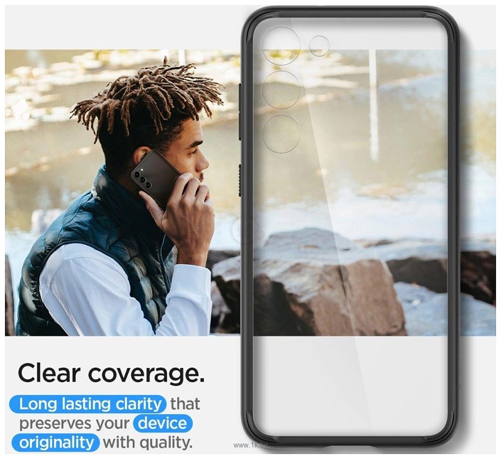 Фотографии Spigen Ultra Hybrid для Galaxy S23 ACS05715 (черный)