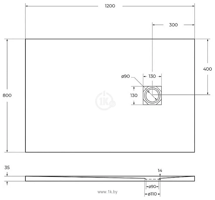 Фотографии BelBagno TRAY-MR-UNO-AH-120/80-35-NERO 120x80 Фотографии BelBagno TRAY-MR-UNO-AH-120/80-35-NERO 120x80