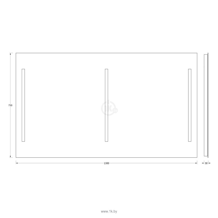 Фотографии Evoform Ledline 130х75 (BY 2122)