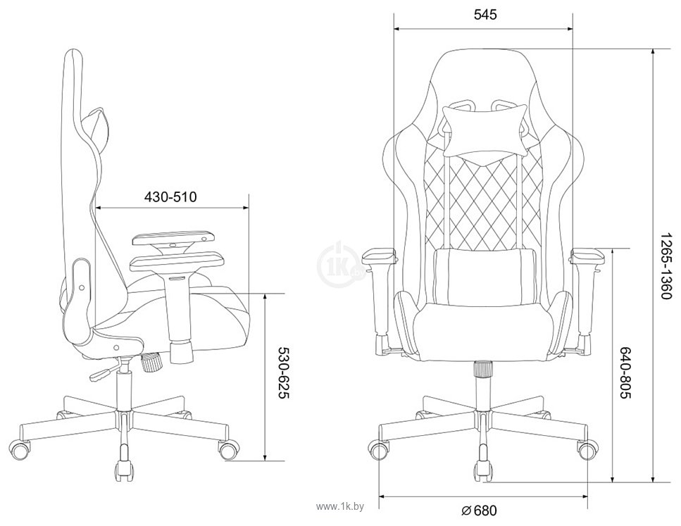 Фотографии Бюрократ Viking 7 Knight BL Fabric (синий)