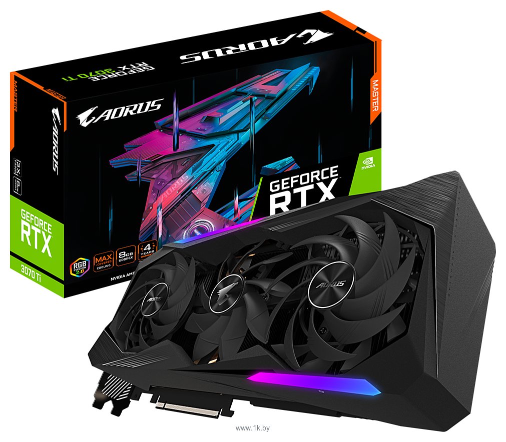 Фотографии GIGABYTE AORUS GeForce RTX 3070 Ti MASTER 8G (GV-N307TAORUS M-8GD)