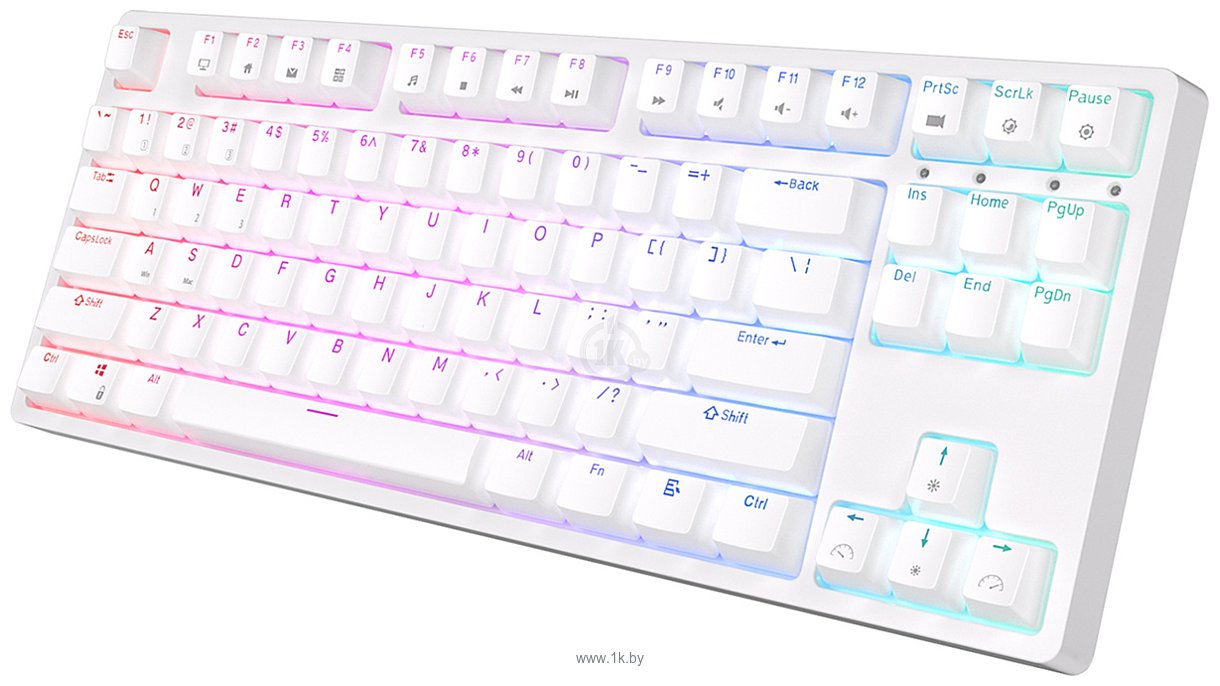 Фотографии Royal Kludge RK87 RGB white, RK Red