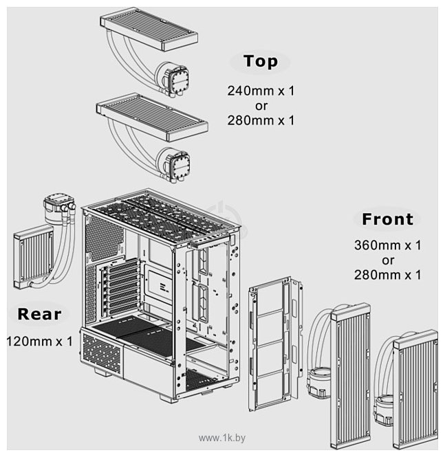 Фотографии Thermaltake Ceres 350 MX Hydrangea Blue CA-1Z3-00MFWN-00